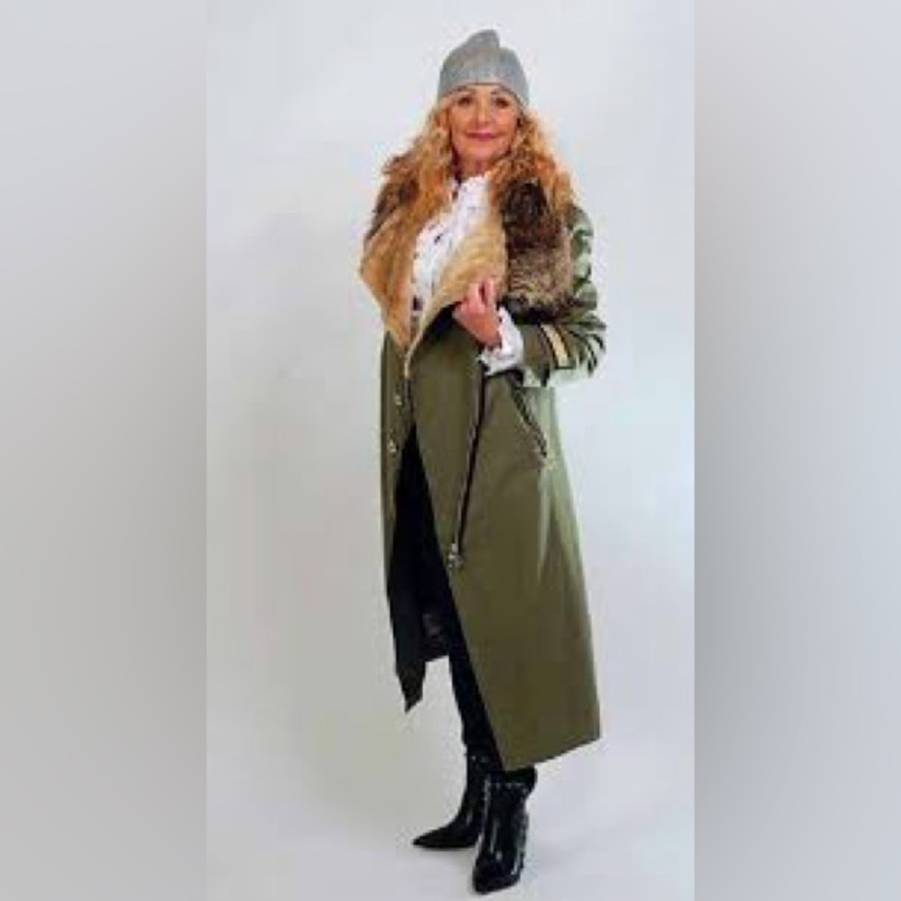 PINKO Faux Fur Military Parka - Picture 12 of 15